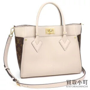 Louis Vuitton On My Side Greige Gray Monogram Shoulder Tote Handbag LV BAG